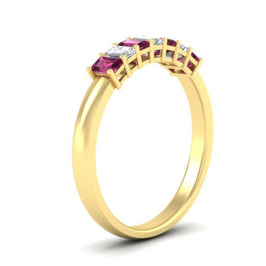 7-stone-emerald-cut-pink-sapphire-wedding-band-in-yellow-gold-fdwb8008emgsadrpiangle2-0.70ct-nl-yg?v=1773989039