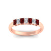 Load image into Gallery viewer, 7-stone-emerald-cut-ruby-wedding-band-in-rose-gold-fdwb8008emgrudrangle5-0.70ct-nl-rg?v=1773990135