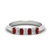 Load image into Gallery viewer, 7-stone-emerald-cut-ruby-wedding-band-in-white-gold-fdwb8008emgrudrsleep-0.70ct-nl-wg?v=1773990135