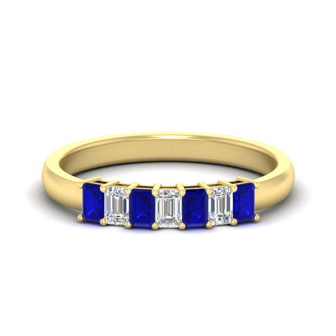 7-stone-emerald-cut-sapphire-wedding-band-in-yellow-gold-fdwb8008emgsablsleep-0.70ct-nl-yg?v=1773988649