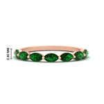Load image into Gallery viewer, 7-stone-marquise-emerald-east-west-1-carat-band-in-FD9939MQBGEMGRANGLE3-1.00CT-NL-RG
