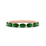 Load image into Gallery viewer, 7-stone-marquise-emerald-east-west-1-carat-band-in-FD9939MQBGEMGRANGLE3-1.00CT-NL-RG
