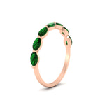 Load image into Gallery viewer, 7-stone-marquise-emerald-east-west-1-carat-band-in-FD9939MQBGEMGRANGLE3-1.00CT-NL-RG
