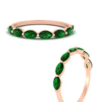 Load image into Gallery viewer, 7-stone-marquise-emerald-east-west-1-carat-band-in-FD9939MQBGEMGRANGLE3-1.00CT-NL-RG
