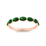Load image into Gallery viewer, 7-stone-marquise-emerald-east-west-1-carat-band-in-FD9939MQBGEMGRANGLE3-1.00CT-NL-RG
