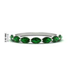 Load image into Gallery viewer, 7-stone-marquise-emerald-east-west-1-carat-band-in-FD9939MQBGEMGRANGLE3-1.00CT-NL-WG
