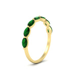 Load image into Gallery viewer, 7-stone-marquise-emerald-east-west-1-carat-band-in-FD9939MQBGEMGRANGLE3-1.00CT-NL-YG
