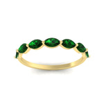 Load image into Gallery viewer, 7-stone-marquise-emerald-east-west-1-carat-band-in-FD9939MQBGEMGRANGLE3-1.00CT-NL-YG
