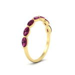 Load image into Gallery viewer, 7-stone-marquise-pink-sapphire-east-west-1-carat-band-in-FD9939MQBGSADRPIANGLE3-1.00CT-NL-YG

