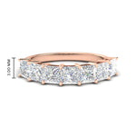 Load image into Gallery viewer, 7 Stone Princess Cut Wedding Band 3 Carat
