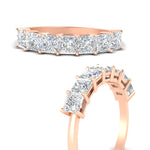 Load image into Gallery viewer, 7 Stone Princess Cut Wedding Band 3 Carat
