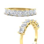 Load image into Gallery viewer, 7 Stone Princess Cut Wedding Band 3 Carat
