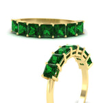 Load image into Gallery viewer, 7 Stone Princess Cut Wedding Band 3 Carat
