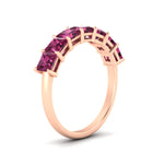 Load image into Gallery viewer, 7 Stone Princess Cut Wedding Band 3 Carat
