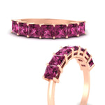 Load image into Gallery viewer, 7 Stone Princess Cut Wedding Band 3 Carat
