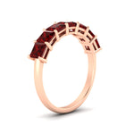 Load image into Gallery viewer, 7 Stone Princess Cut Wedding Band 3 Carat
