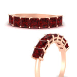 Load image into Gallery viewer, 7 Stone Princess Cut Wedding Band 3 Carat
