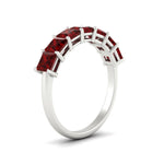 Load image into Gallery viewer, 7 Stone Princess Cut Wedding Band 3 Carat
