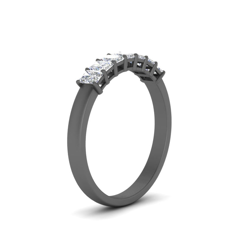 7-stone-radiant-cut-0.50-carat-wedding-band-in-black-gold-FD8008RABANGLE2-0.50CT-NL-BG