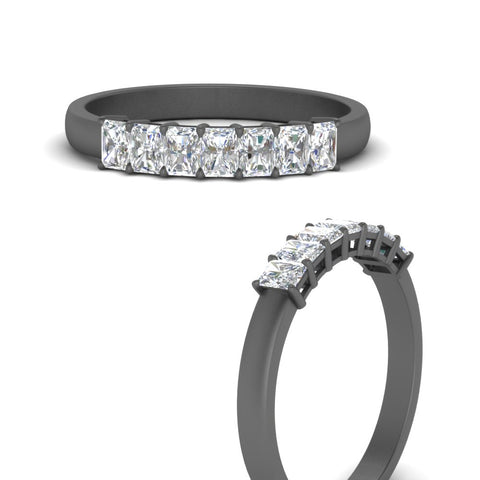 7-stone-radiant-cut-0.50-carat-wedding-band-in-black-gold-FD8008RABANGLE3-0.50CT-NL-BG