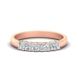 7 Stone Radiant Cut 0.50 Carat Band