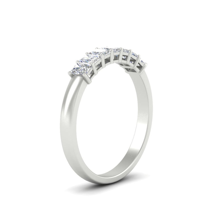 7-stone-radiant-cut-0.50-carat-wedding-band-in-white-gold-FD8008RABANGLE2-0.50CT-NL-WG