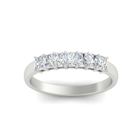 7-stone-radiant-cut-0.50-carat-wedding-band-in-white-gold-FD8008RABANGLE5-0.50CT-NL-WG