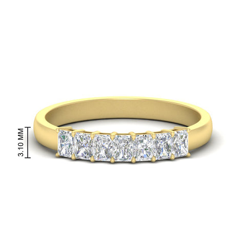 7-stone-radiant-cut-0.50-carat-wedding-band-in-yellow-gold-FD8008RAB-0.50CT-NL-YG-HW