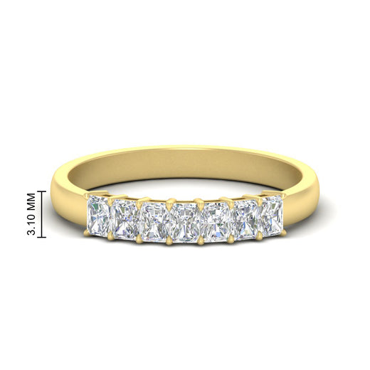 7-stone-radiant-cut-0.50-carat-wedding-band-in-yellow-gold-FD8008RAB-0.50CT-NL-YG-HW