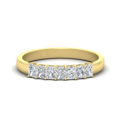 7 Stone Radiant Cut 0.50 Carat Band