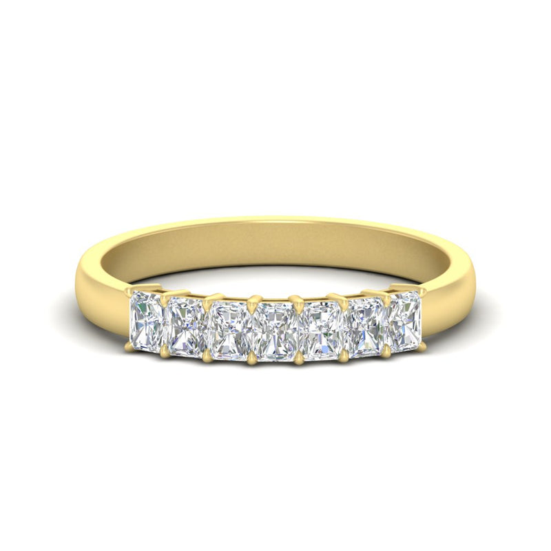 7-stone-radiant-cut-0.50-carat-wedding-band-in-yellow-gold-FD8008RAB-0.50CT-NL-YG