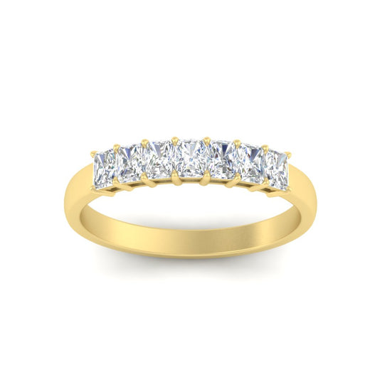 7-stone-radiant-cut-0.50-carat-wedding-band-in-yellow-gold-FD8008RABANGLE5-0.50CT-NL-YG