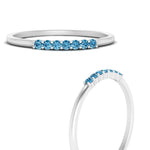 Load image into Gallery viewer, 7-stone-stacking-blue-topaz-wedding-band-in-white-gold-FD122844BGICBLTOANGLE3-NL-WG-GS.jpg
