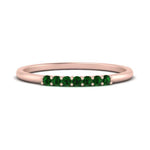 Load image into Gallery viewer, 7-stone-stacking-emerald-wedding-band-in-rose-gold-FD122844BGEMGRANGLE3-NL-RG-GS.jpg
