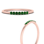 Load image into Gallery viewer, 7-stone-stacking-emerald-wedding-band-in-rose-gold-FD122844BGEMGRANGLE3-NL-RG-GS.jpg

