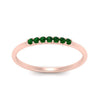 Load image into Gallery viewer, 7-stone-stacking-emerald-wedding-band-in-rose-gold-FD122844BGEMGRANGLE3-NL-RG-GS.jpg