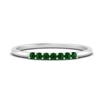 Load image into Gallery viewer, 7-stone-stacking-emerald-wedding-band-in-white-gold-FD122844BGEMGRANGLE3-NL-WG-GS.jpg
