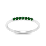 Load image into Gallery viewer, 7-stone-stacking-emerald-wedding-band-in-white-gold-FD122844BGEMGRANGLE3-NL-WG-GS.jpg
