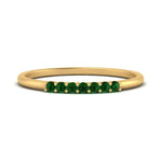 Load image into Gallery viewer, 7-stone-stacking-emerald-wedding-band-in-yellow-gold-FD122844BGEMGRANGLE3-NL-YG-GS.jpg
