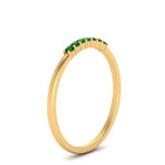 Load image into Gallery viewer, 7-stone-stacking-emerald-wedding-band-in-yellow-gold-FD122844BGEMGRANGLE3-NL-YG-GS.jpg
