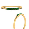 Load image into Gallery viewer, 7-stone-stacking-emerald-wedding-band-in-yellow-gold-FD122844BGEMGRANGLE3-NL-YG-GS.jpg