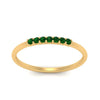 Load image into Gallery viewer, 7-stone-stacking-emerald-wedding-band-in-yellow-gold-FD122844BGEMGRANGLE3-NL-YG-GS.jpg