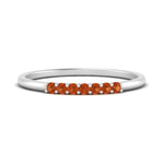 Load image into Gallery viewer, 7-stone-stacking-orange-sapphire-wedding-band-in-white-gold-FD122844BGSAORANGLE3-NL-WG-GS.jpg
