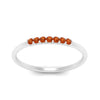 Load image into Gallery viewer, 7-stone-stacking-orange-sapphire-wedding-band-in-white-gold-FD122844BGSAORANGLE3-NL-WG-GS.jpg