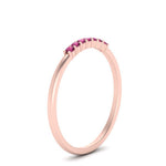 Load image into Gallery viewer, 7-stone-stacking-pink-sapphire-wedding-band-in-rose-gold-FD122844BGSADRPIANGLE3-NL-RG-GS.jpg
