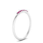 Load image into Gallery viewer, 7-stone-stacking-pink-sapphire-wedding-band-in-white-gold-FD122844BGSADRPIANGLE3-NL-WG-GS.jpg
