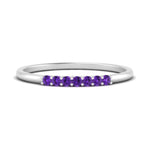 Load image into Gallery viewer, 7-stone-stacking-purple-topaz-wedding-band-in-white-gold-FD122844BGVITOANGLE3-NL-WG-GS.jpg

