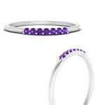 Load image into Gallery viewer, 7-stone-stacking-purple-topaz-wedding-band-in-white-gold-FD122844BGVITOANGLE3-NL-WG-GS.jpg
