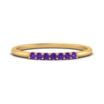 Load image into Gallery viewer, 7-stone-stacking-purple-topaz-wedding-band-in-yellow-gold-FD122844BGVITOANGLE3-NL-YG-GS.jpg
