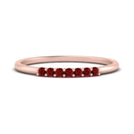 Load image into Gallery viewer, 7-stone-stacking-ruby-wedding-band-in-rose-gold-FD122844BGRUDRANGLE3-NL-RG-GS.jpg
